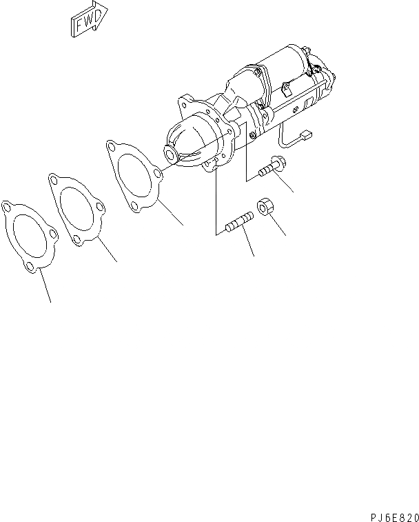 Схема запчастей Komatsu SAA6D114E-2AA - СТАРТЕР КОМПОНЕНТЫ(№878-) ДВИГАТЕЛЬ