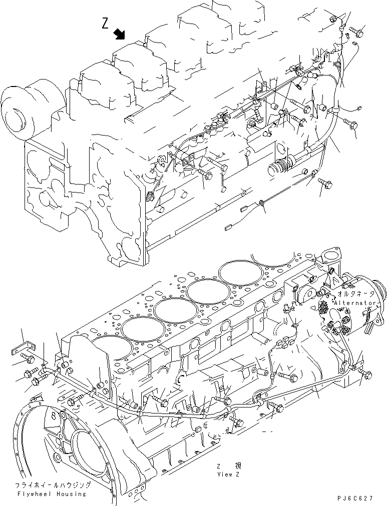 Схема запчастей Komatsu SAA6D140E-3E-8 - ЭЛЕКТРОПРОВОДКА (/) ДАТЧИК И ПЕРЕКЛЮЧАТЕЛЬ ДВИГАТЕЛЬ