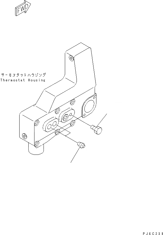 Схема запчастей Komatsu SAA6D170E-3F-8 - ТЕРМОСТАТ BLIND ЗАГЛУШКА ДВИГАТЕЛЬ