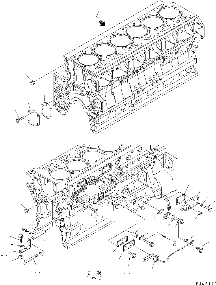 Схема запчастей Komatsu SAA6D170E-3F-8 - ЗАГЛУШКА БЛОКА ЦИЛИНДРОВ И ДАТЧИК (МОРОЗОУСТОЙЧИВ. СПЕЦИФИКАЦИЯ.)(№9-7) ДВИГАТЕЛЬ