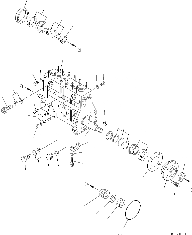 Схема запчастей Komatsu SAA6D108E-2C-N8 - ТОПЛ. НАСОС (НАСОС) (/) (ДЛЯ МЕХАНИЧ. РЕГУЛИР.) (ВНУТР. ЧАСТИ)(№77-) ДВИГАТЕЛЬ