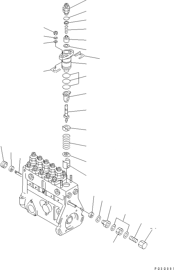 Схема запчастей Komatsu SAA6D108E-2C-N8 - ТОПЛ. НАСОС (НАСОС) (/) (ДЛЯ МЕХАНИЧ. РЕГУЛИР.) (ВНУТР. ЧАСТИ)(№77-) ДВИГАТЕЛЬ