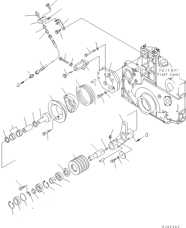 Схема запчастей Komatsu SAA6D140E-3C-8 - НАТЯЖНОЙ РОЛИК (ЗАПЫЛЕНН СПЕЦ-Я.)(№98-79) ДВИГАТЕЛЬ