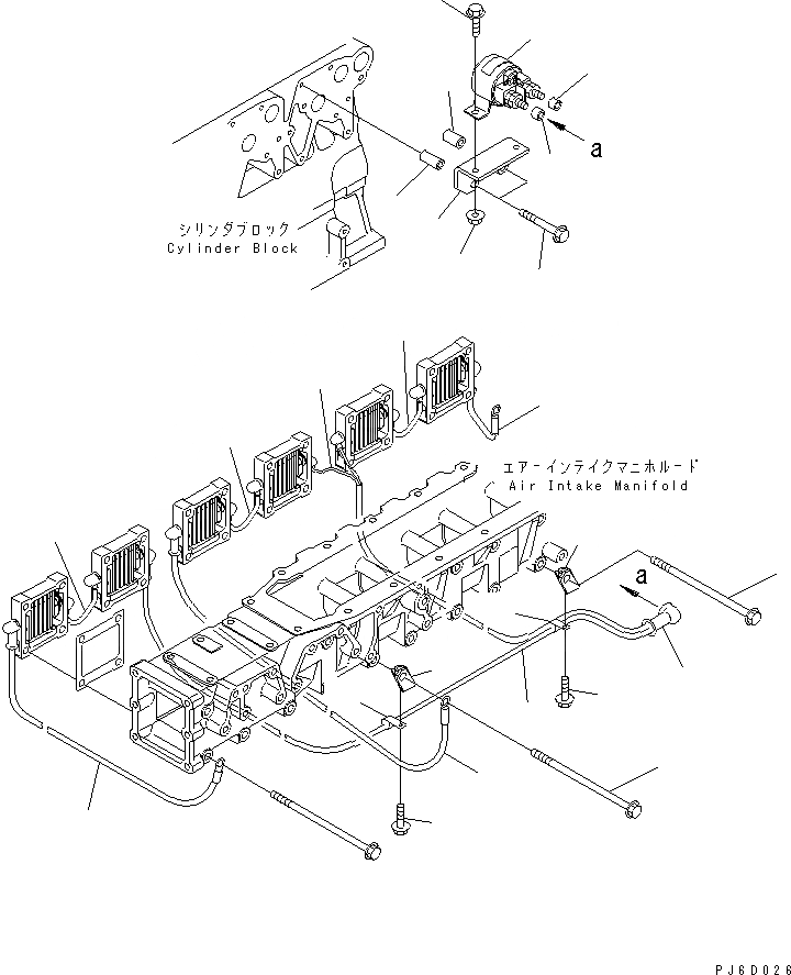 Схема запчастей Komatsu SAA6D140E-3C-8 - ЭЛЕКТРОПРОВОДКА (/) ПЕРЕКЛЮЧАТЕЛЬ И ОБОГРЕВАТЕЛЬ.(№-) ДВИГАТЕЛЬ