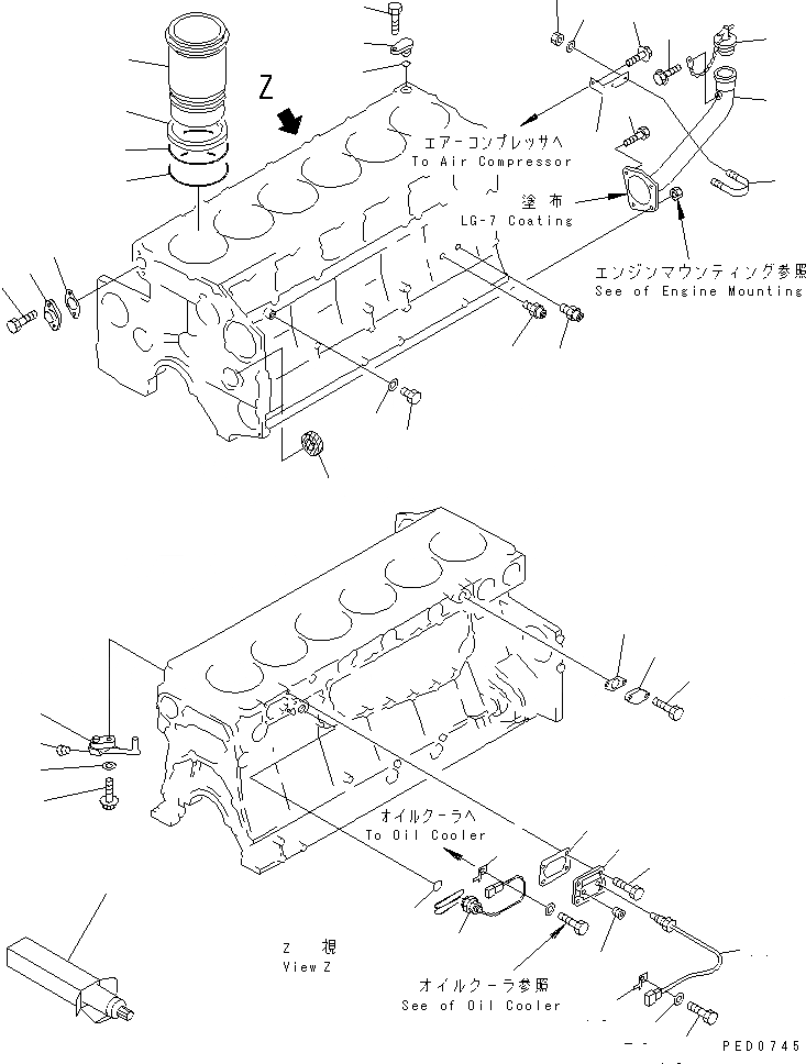 Схема запчастей Komatsu SAA6D140E-2B-8 - БЛОК ЦИЛИНДРОВ (/) (МОРОЗОУСТОЙЧИВ. СПЕЦИФИКАЦИЯ.)(№88-8) ДВИГАТЕЛЬ