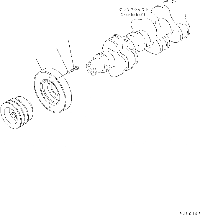 Схема запчастей Komatsu SAA6D140E-3J-8 - ДЕМПФЕР(№-) ДВИГАТЕЛЬ