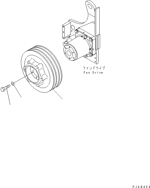 Схема запчастей Komatsu SAA6D170E-3B-8 - ШКИВ ВЕНТИЛЯТОРА(№-) ДВИГАТЕЛЬ