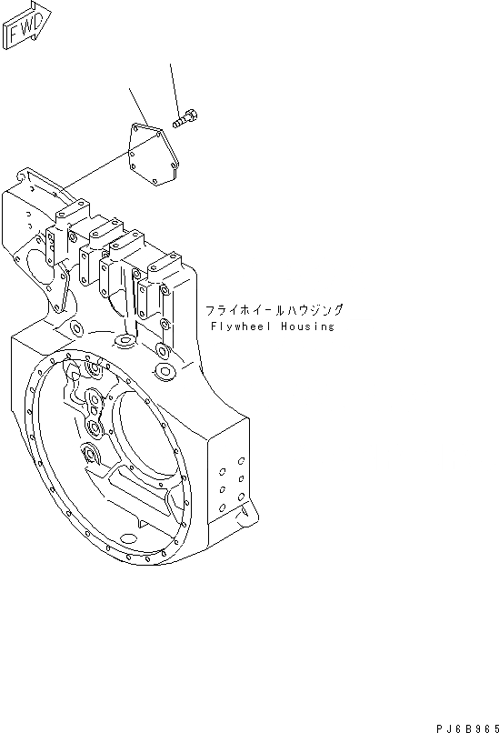 Схема запчастей Komatsu SAA6D170E-3B-8 - КОМПРЕССОР COVER(№-) ДВИГАТЕЛЬ