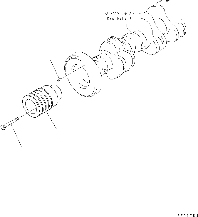 Схема запчастей Komatsu SAA6D140E-2D-8 - ШКИВ КОЛЕНВАЛА (С ЗАКАЛЕННЫМ ШКИВОМ)(№88-) ДВИГАТЕЛЬ