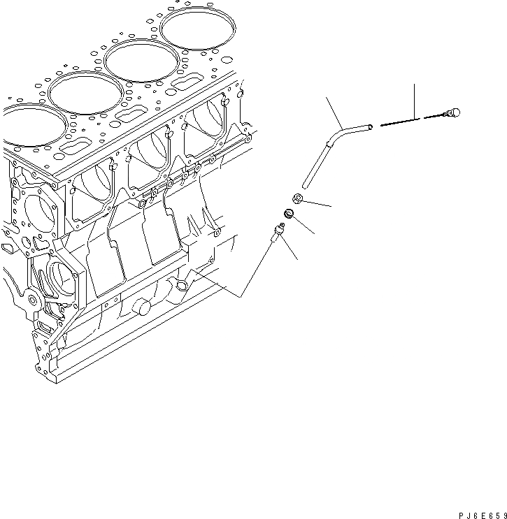 Схема запчастей Komatsu SAA6D170E-3F-8 - МАСЛ. ЩУП(№9-) ДВИГАТЕЛЬ