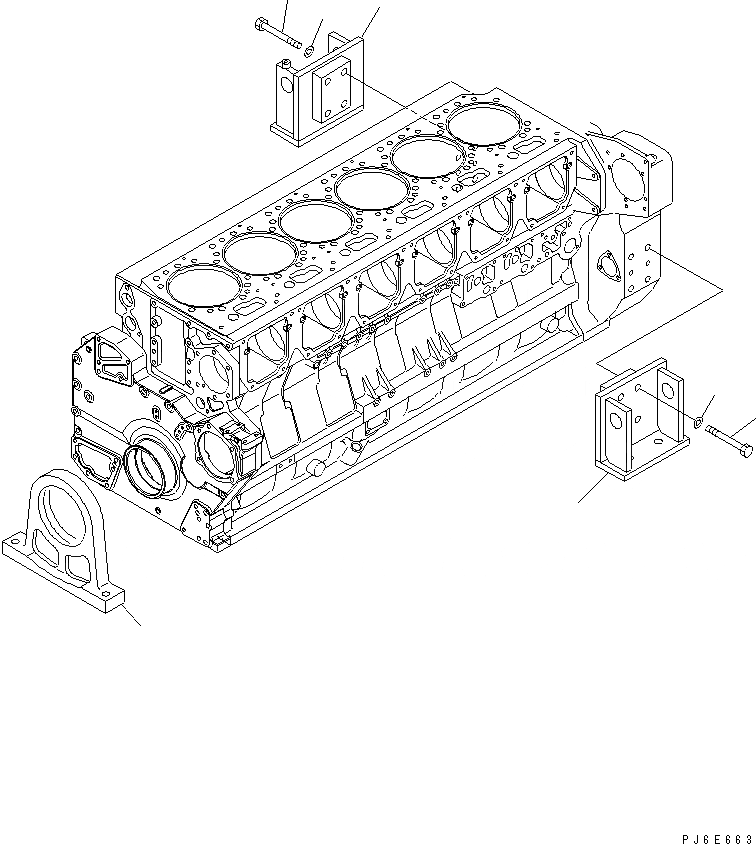 Схема запчастей Komatsu SAA6D170E-3F-8 - КРЕПЛЕНИЕ ДВИГАТЕЛЯ(№9-) ДВИГАТЕЛЬ