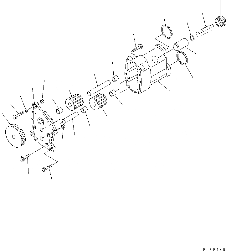 Схема запчастей Komatsu SAA6D170E-3F-8 - МАСЛ. НАСОС ДВИГАТЕЛЬ