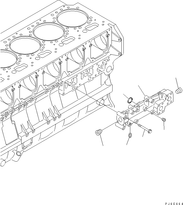 Схема запчастей Komatsu SAA6D170E-3F-8 - МАСЛ. АДАПТЕР(№9-) ДВИГАТЕЛЬ