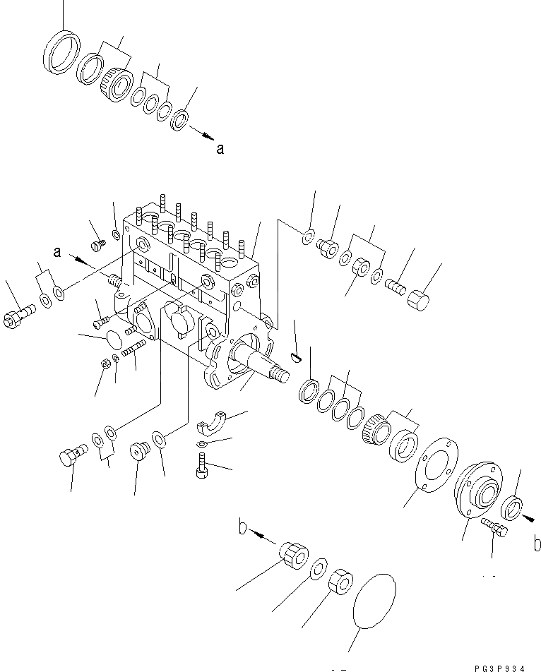 Схема запчастей Komatsu SAA6D108E-2A-8 - ТОПЛ. НАСОС (НАСОС) (/) (ДЛЯ ОГРАНИЧЕНИЯ ПО ВЫБРОСУ ЕВРОП.) (ВНУТР. PATS)(№9-) ДВИГАТЕЛЬ