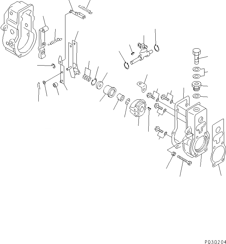 Схема запчастей Komatsu SAA6D108E-2B-S8 - ТОПЛ. НАСОС (РЕГУЛЯТОР) (/) (МЕХАНИЧ. РЕГУЛИР. ТИП) (ВНУТР. ЧАСТИ)(№-) ДВИГАТЕЛЬ