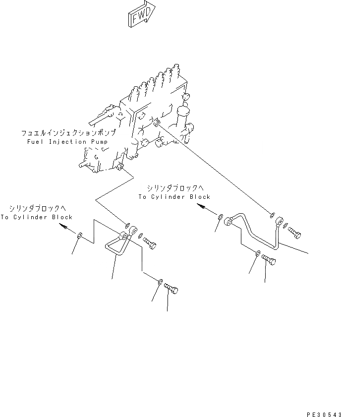Схема запчастей Komatsu SAA6D108E-2B-N8 - ТОПЛ. НАСОС СМАЗКА (ДЛЯ ЭЛЕКТРИЧ. РЕГУЛЯТОРА)(№-) ДВИГАТЕЛЬ