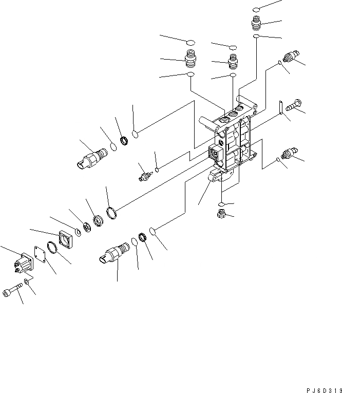 Схема запчастей Komatsu SAA6D170E-3E-8 - УПРАВЛ-Е ПОДАЧ. ТОПЛИВА КЛАПАН (ВНУТР. ЧАСТИ) (ДЛЯ HPI)(№87-) ДВИГАТЕЛЬ