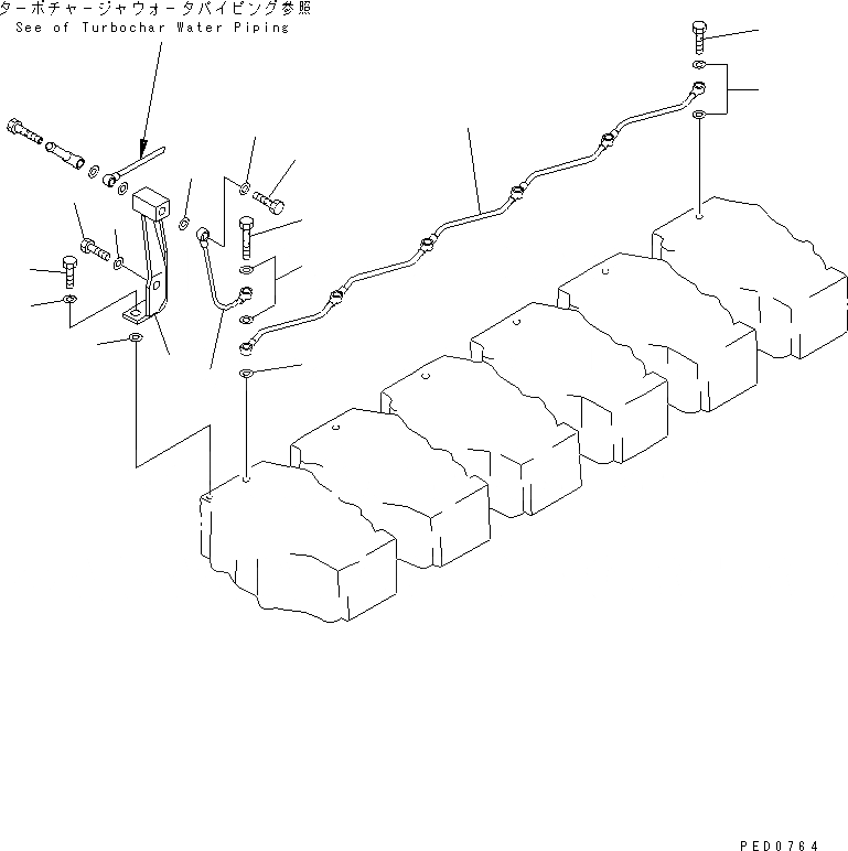 Схема запчастей Komatsu SAA6D140E-2B-8 - ВОЗДУШН. ВЕНТИЛЯЦИЯ(№88-) ДВИГАТЕЛЬ
