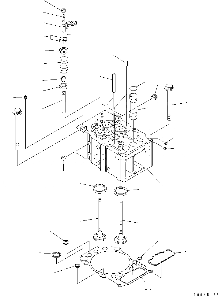 Схема запчастей Komatsu SAA6D170E-3C-8 - ГОЛОВКА ЦИЛИНДРОВ(№9-) ДВИГАТЕЛЬ