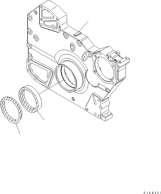 Схема запчастей Komatsu SAA6D170E-3C-8 - ПЕРЕДН. COVER(№-) ДВИГАТЕЛЬ