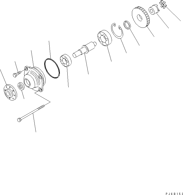 Схема запчастей Komatsu SAA6D170E-3C-8 - ПРИВОД ТОПЛ. НАСОСА(№7-) ДВИГАТЕЛЬ