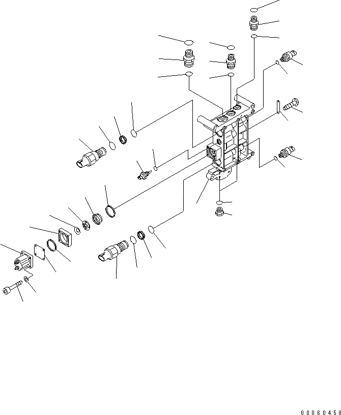 Схема запчастей Komatsu SAA6D170E-3C-8 - УПРАВЛ-Е ПОДАЧ. ТОПЛИВА КЛАПАН (ВНУТР. ЧАСТИ)(№8-) ДВИГАТЕЛЬ