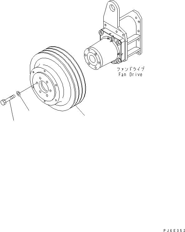 Схема запчастей Komatsu SAA6D170E-3C-8 - ШКИВ ВЕНТИЛЯТОРА (EC DYNAMIC ШУМОПОДАВЛ. СПЕЦ-Я)(№-) ДВИГАТЕЛЬ