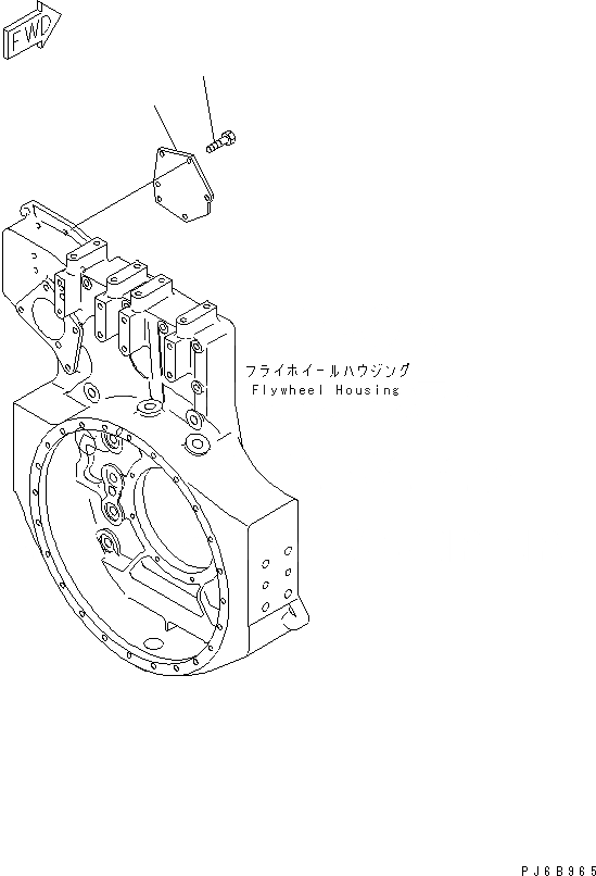 Схема запчастей Komatsu SAA6D170E-3C-8 - КОМПРЕССОР COVER(№-) ДВИГАТЕЛЬ