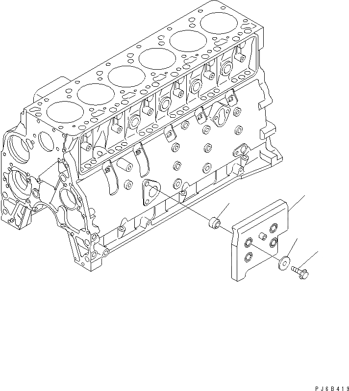 Схема запчастей Komatsu SAA6D102E-2F-8 - ШУМОИЗОЛ. ПАНЕЛЬ БЛОК ЦИЛИНДРОВ ДВИГАТЕЛЬ