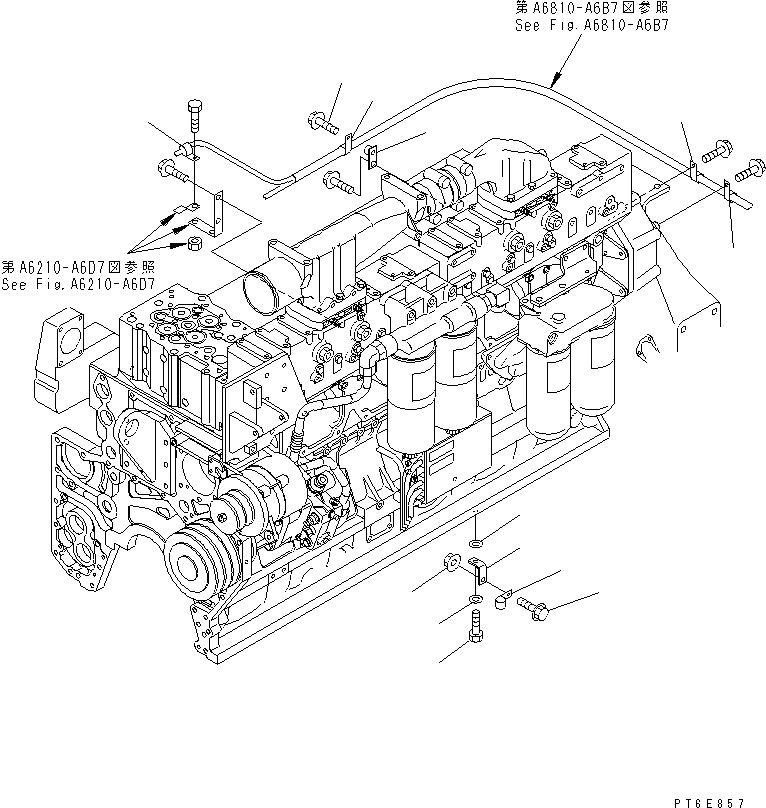 Схема запчастей Komatsu SAA6D170E-3E-8 - ЭЛЕКТРОПРОВОДКА (/)(№-) ДВИГАТЕЛЬ