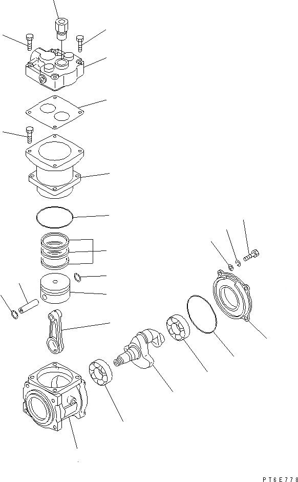 Схема запчастей Komatsu SAA6D170E-3E-8 - КОМПРЕССОР (ВНУТР. ЧАСТИ)(№-) ДВИГАТЕЛЬ
