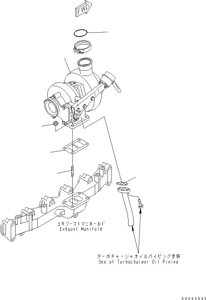 Схема запчастей Komatsu SAA6D102E-2AA-8 - КРЕПЛЕНИЕ ТУРБОНАГНЕТАТЕЛЯ (ДЛЯ ЯПОН.)(№-) ДВИГАТЕЛЬ
