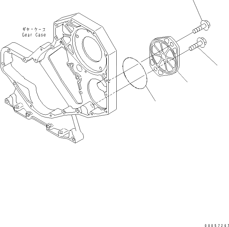 Схема запчастей Komatsu SAA6D102E-2AA-8 - КРЫШКА ПЕРЕДН. ЗУБЧАТОЙ ПЕРЕДАЧИ(№-) ДВИГАТЕЛЬ