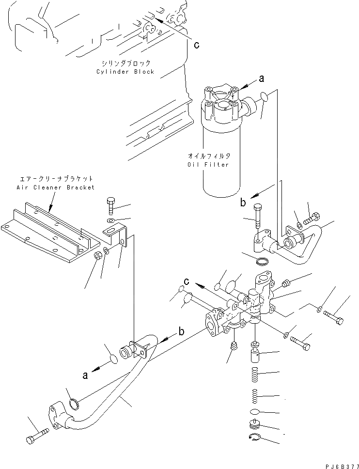 Схема запчастей Komatsu SAA6D125E-2D-8 - МАСЛ. АДАПТЕР(№-) ДВИГАТЕЛЬ