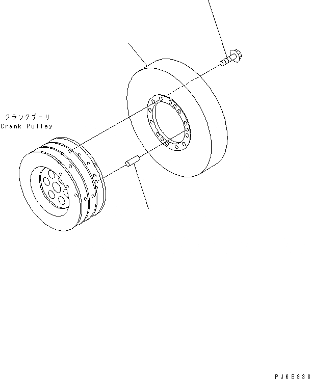 Схема запчастей Komatsu SAA6D170E-3D-8 - ДЕМПФЕР(№-) ДВИГАТЕЛЬ