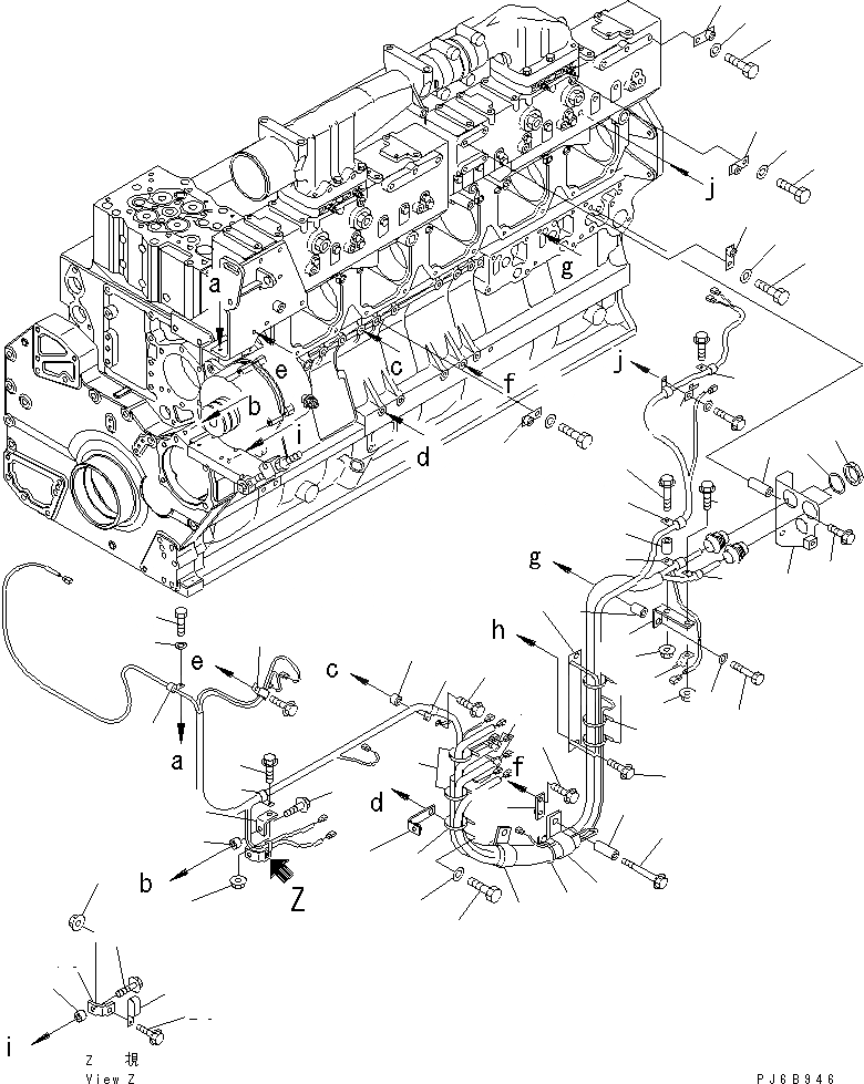 Схема запчастей Komatsu SAA6D170E-3D-8 - ЭЛЕКТРОПРОВОДКА (/) (УПРАВЛ-Е ПОДАЧ. ТОПЛИВА)(№-) ДВИГАТЕЛЬ