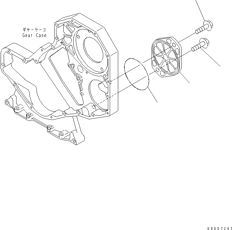 Схема запчастей Komatsu SAA6D102E-2BB-8 - КРЫШКА ПЕРЕДН. ЗУБЧАТОЙ ПЕРЕДАЧИ(№-) ДВИГАТЕЛЬ