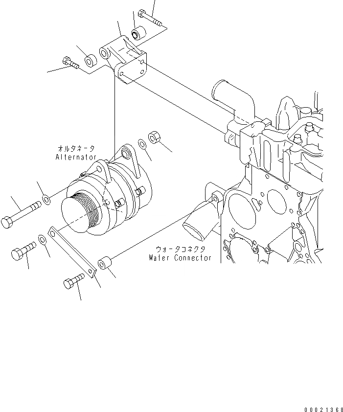 Схема запчастей Komatsu SAA6D102E-2BB-8 - КРЕПЛЕНИЕ ГЕНЕРАТОРА (ДЛЯ A¤ A ГЕНЕРАТОР) (ЗАПЫЛЕНН СПЕЦ-Я.) (STOCKBREEDING СПЕЦ-Я.)(№-) ДВИГАТЕЛЬ