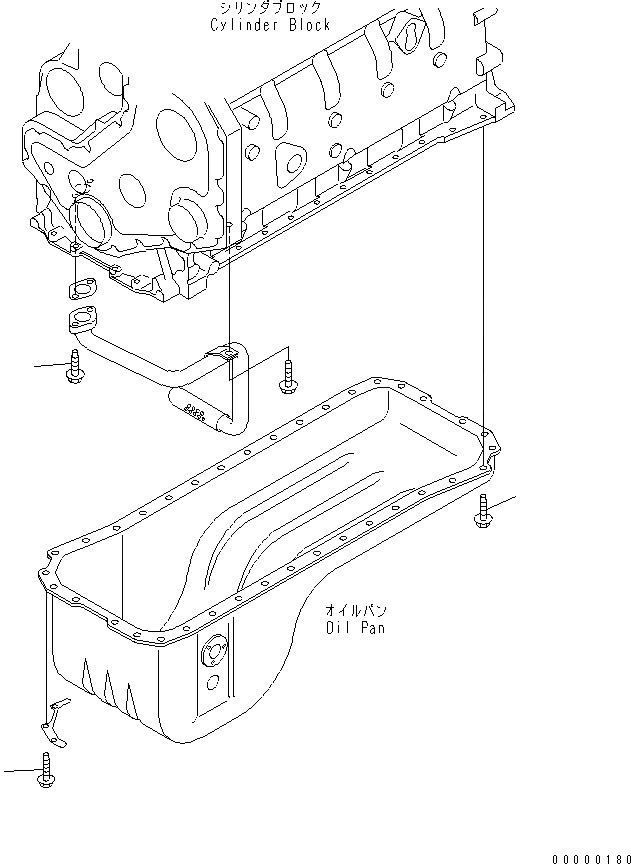 Схема запчастей Komatsu SAA6D102E-2L-8 - МАСЛЯНЫЙ ПОДДОН БОЛТ(№-) ДВИГАТЕЛЬ