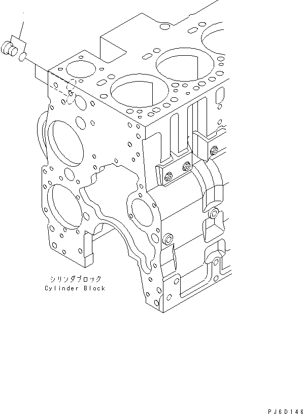 Схема запчастей Komatsu SAA6D114E-2A-KU - ЗАГЛУШКА (TOR. CONVERTER ОХЛАЖД-Е) ДВИГАТЕЛЬ