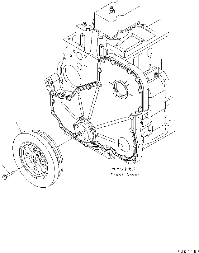 Схема запчастей Komatsu SAA6D114E-2A-KU - ДЕМПФЕР ДВИГАТЕЛЬ