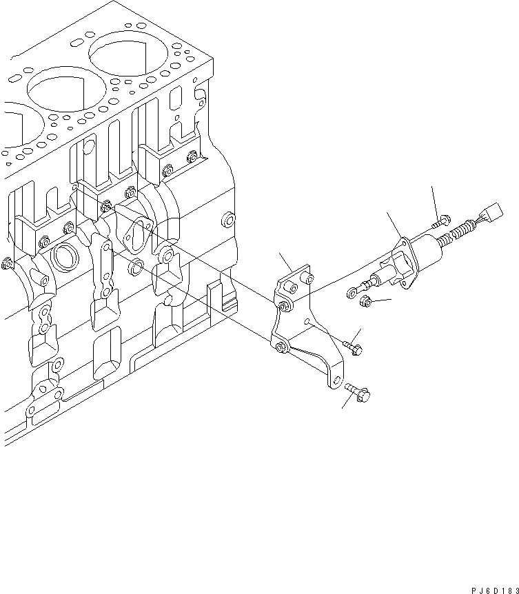 Схема запчастей Komatsu SAA6D114E-2A-KU - СОЛЕНОИД ДВИГАТЕЛЬ