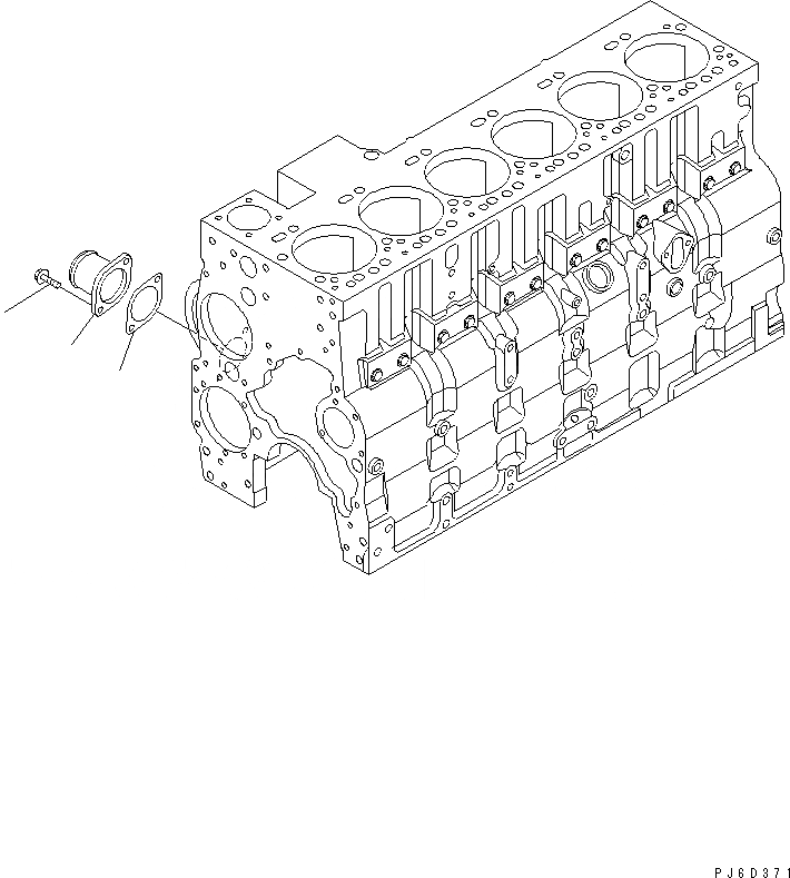 Схема запчастей Komatsu SAA6D114E-2A-KU - ВОДН. ВХОДН. СОЕДИН-Е ДВИГАТЕЛЬ