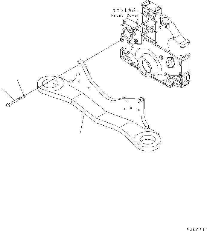 Схема запчастей Komatsu SAA6D140E-3G - ДВИГАТЕЛЬ СУППОРТ ДВИГАТЕЛЬ