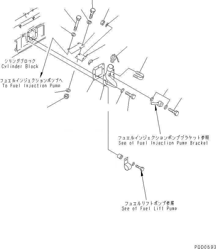 Схема запчастей Komatsu SAA6D170E-2A - МАСЛОНАЛИВНОЙ ПАТРУБОК ДВИГАТЕЛЬ