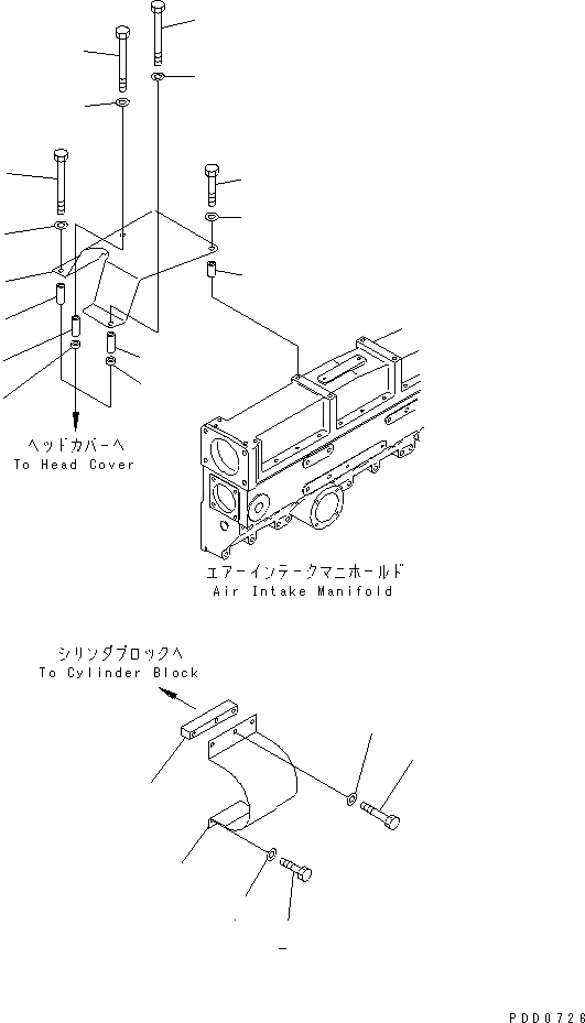 Схема запчастей Komatsu SAA6D170E-2A - ЗАЩИТА ДВИГАТЕЛЬ