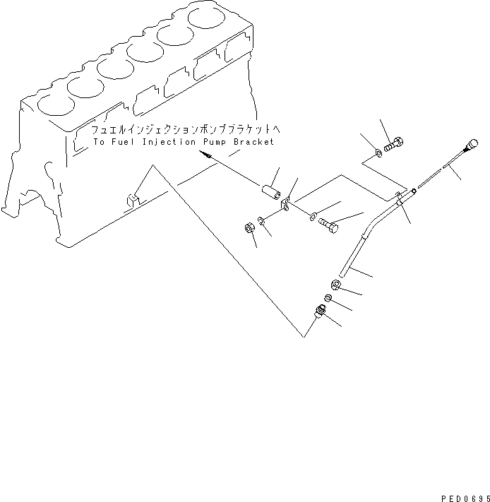 Схема запчастей Komatsu SAA6D170E-2D - МАСЛ. ЩУП(№8-) ДВИГАТЕЛЬ