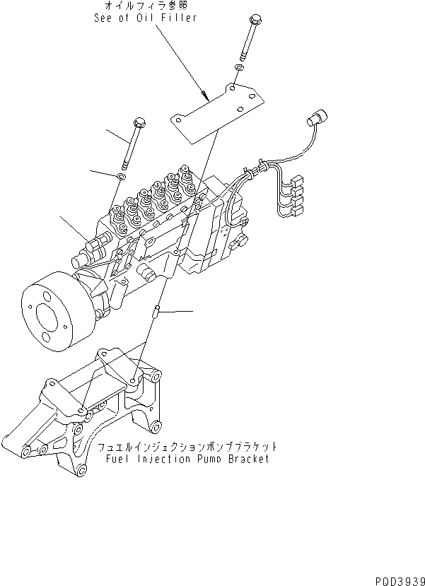 Схема запчастей Komatsu SAA6D170E-2D - КРЕПЛЕНИЕ ТОПЛ. НАСОСА (E.C. REGULATION)(№89-) ДВИГАТЕЛЬ