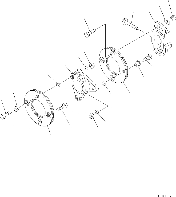 Схема запчастей Komatsu SAA6D170E-2D - СОЕДИНЕНИЕ (ВНУТР. ЧАСТИ) ДВИГАТЕЛЬ