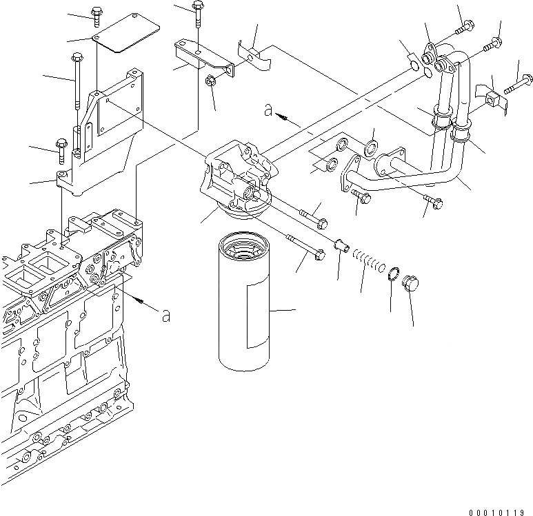 Схема запчастей Komatsu SAA6D125E-3K-8K - МАСЛ. ФИЛЬТР И ТРУБЫ(№78-) ДВИГАТЕЛЬ